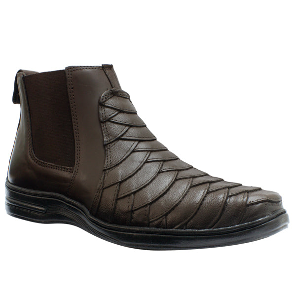 Botina Couro Comfort 7777 COURO CAFE