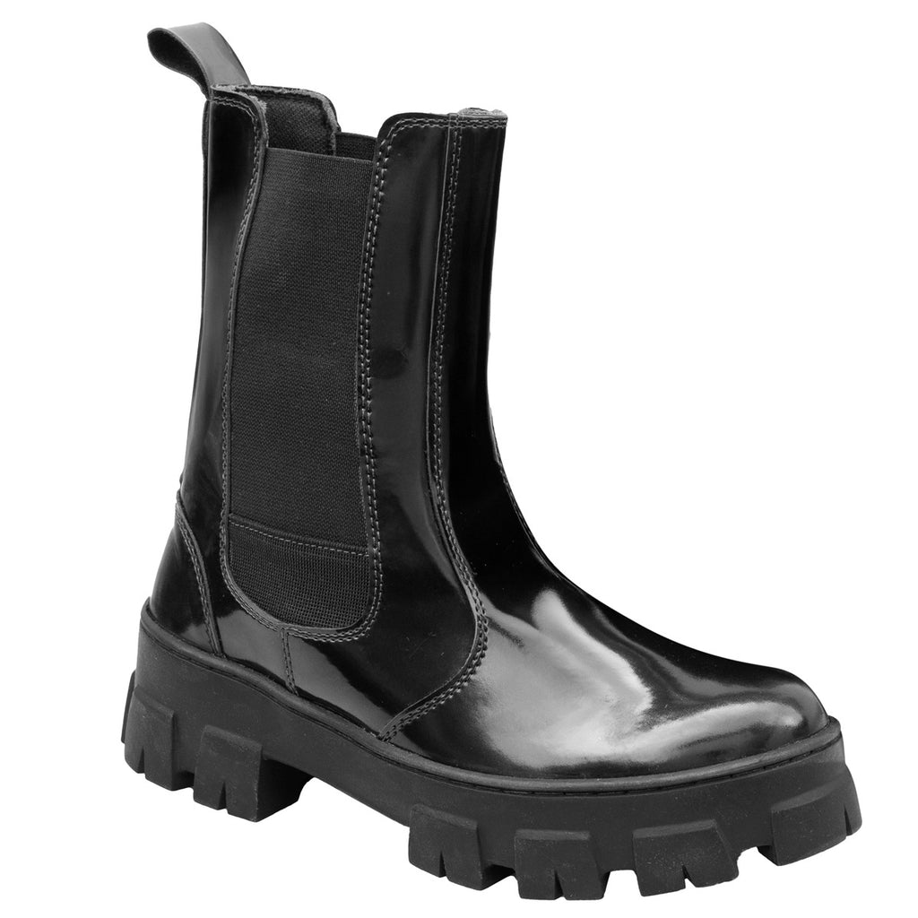 Coturno Tratorado 11020 Verniz Preto