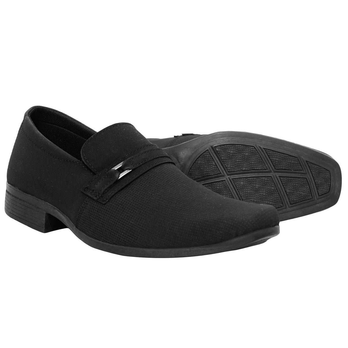 Sapato Social Sintético 1101 NOBUCK PRETO