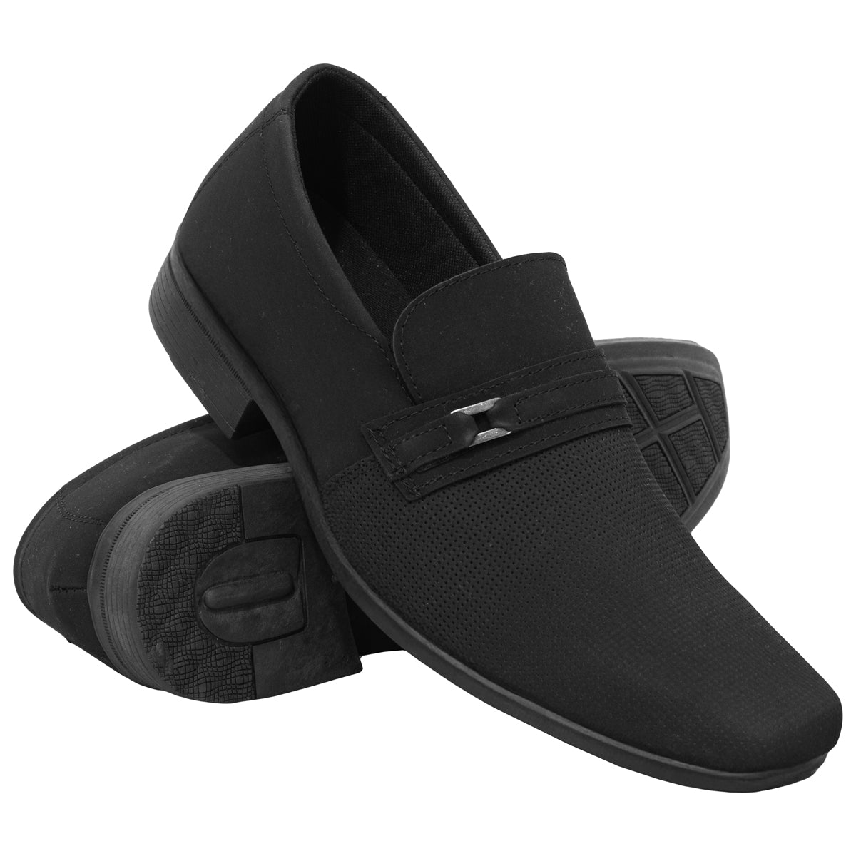 Sapato Social Sintético 1101 NOBUCK PRETO