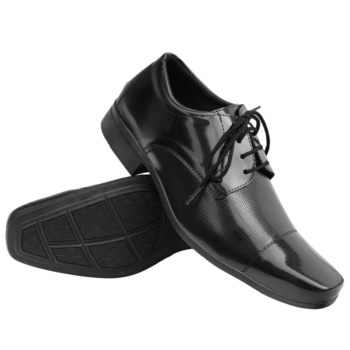 Sapato Social Sintético 1011 VERNIZ PRETO