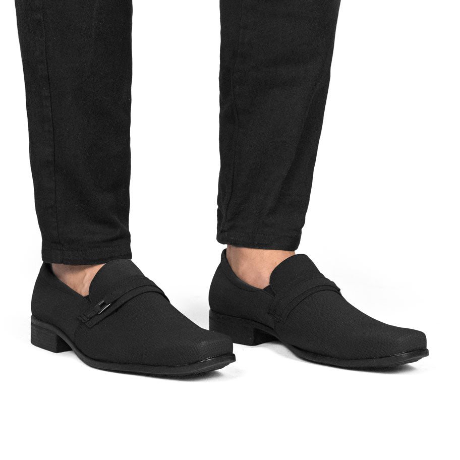 Sapato Social Sintético 1101 NOBUCK PRETO