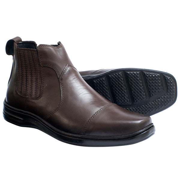 Botina Couro Comfort 7020 COURO CAFE