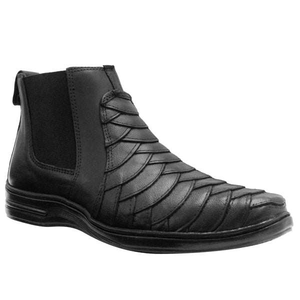 Botina Couro Comfort 7777 COURO PRETO