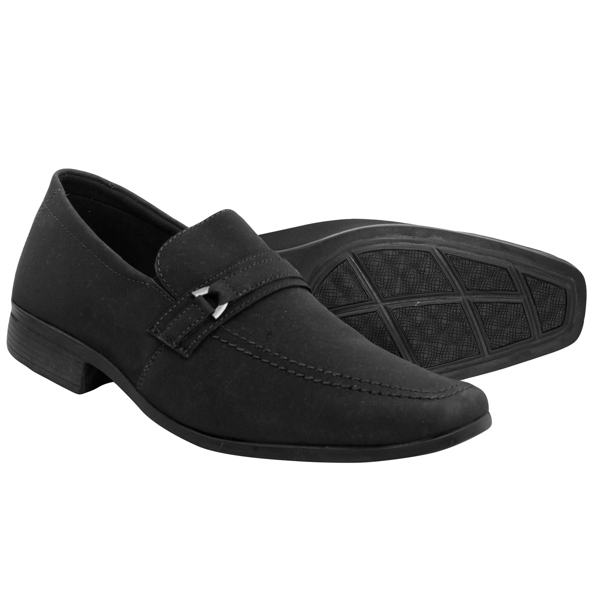 Sapato Social Sintético 1103 NOBUCK PRETO