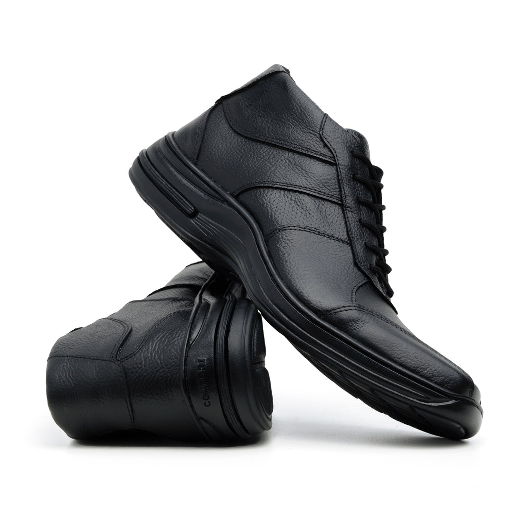Sapato Social Couro Comfort 5062 - COURO PRETO