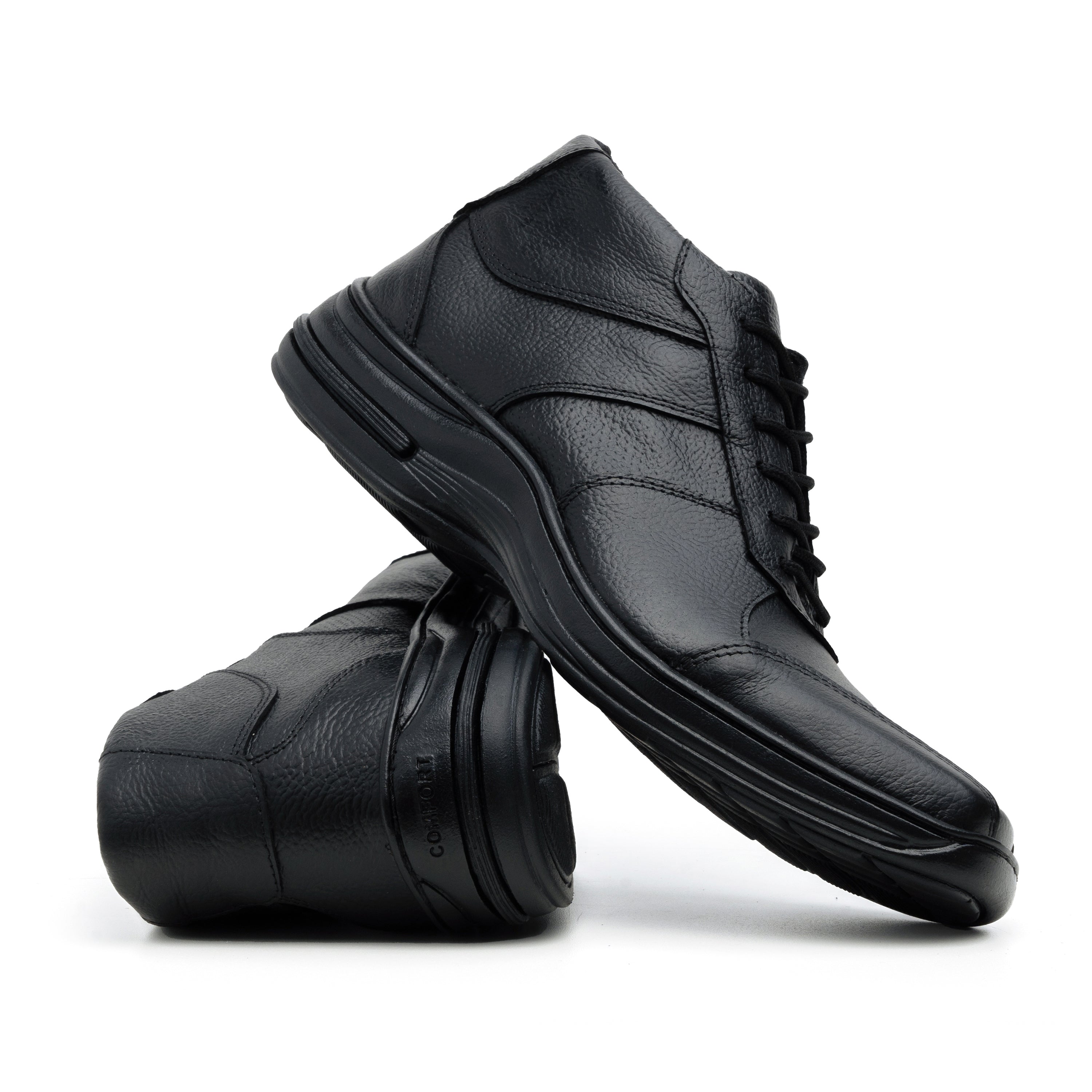 Sapato Social Couro Comfort 5062 - COURO PRETO