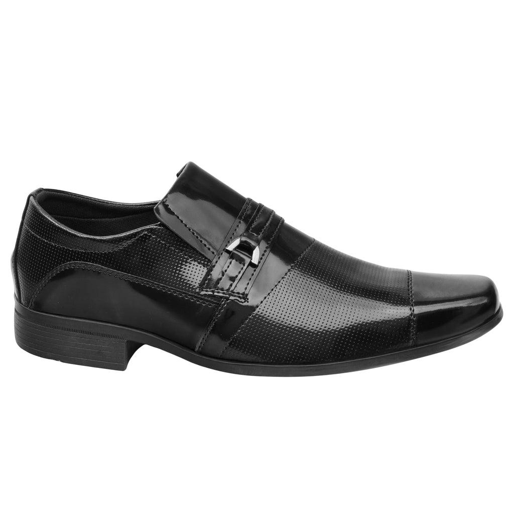 Sapato Social Sintético 1021 VERNIZ PRETO