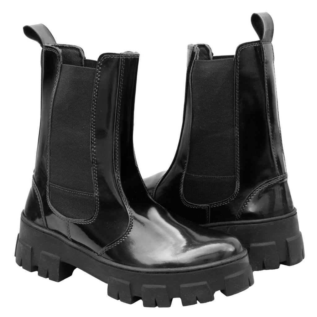 Coturno Tratorado 11020 Verniz Preto