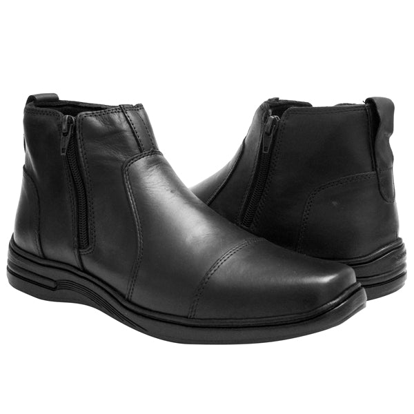 Botina Couro Comfort 7030 COURO PRETO