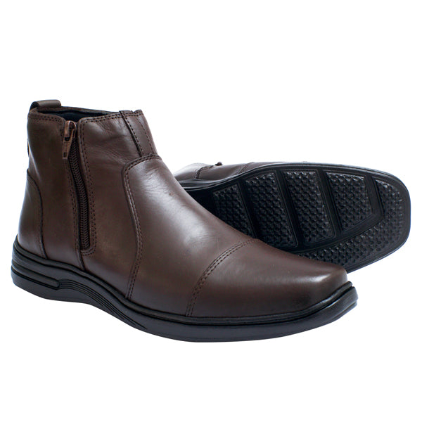 Botina Couro Comfort 7030 COURO CAFE