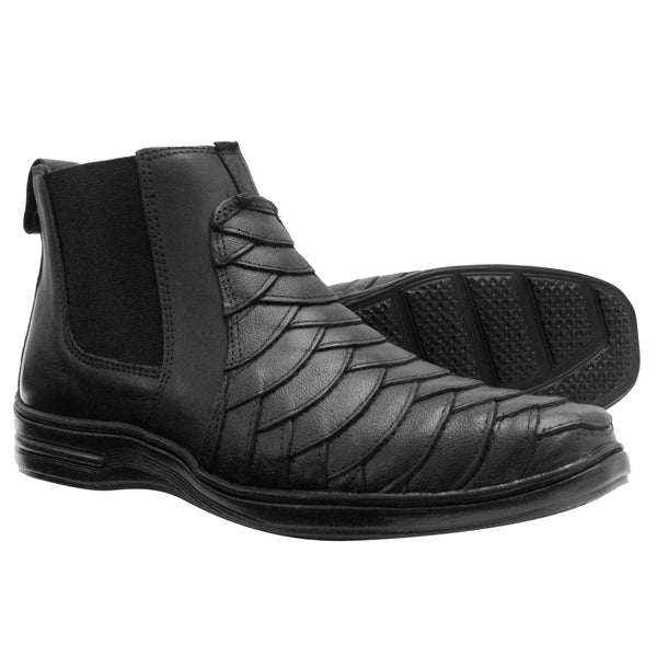 Botina Couro Comfort 7777 COURO PRETO
