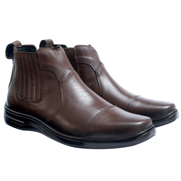 Botina Couro Comfort 7020 COURO CAFE