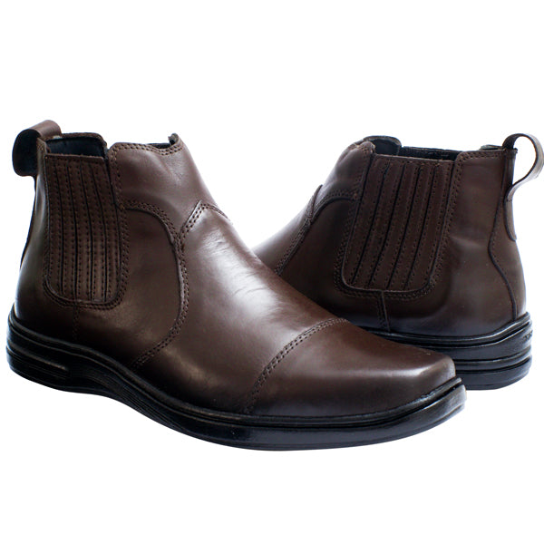 Botina Couro Comfort 7020 COURO CAFE