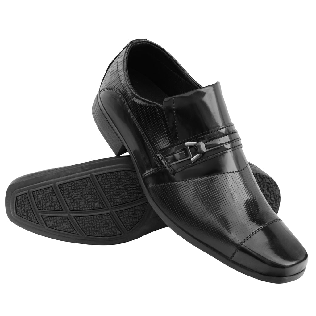 Sapato Social Sintético 1021 VERNIZ PRETO