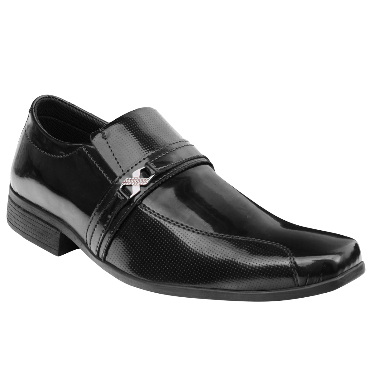 Sapato Social Sintético 1041 VERNIZ PRETO