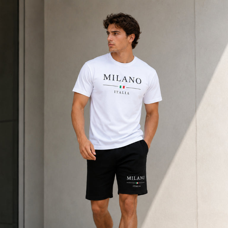 Conjunto Masculino Camiseta e Short Tectel Milano Kit Com