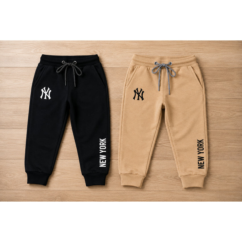 Kit 2 Calça Moletom Infantil NY Inverno Conforto Moda