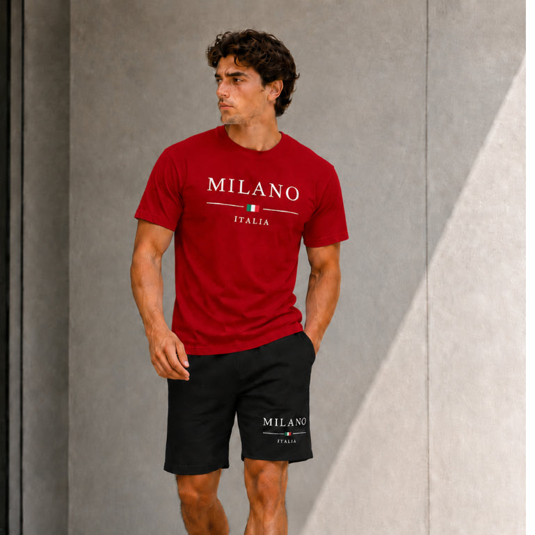 Conjunto Masculino Camiseta e Short Tectel Milano Kit Com