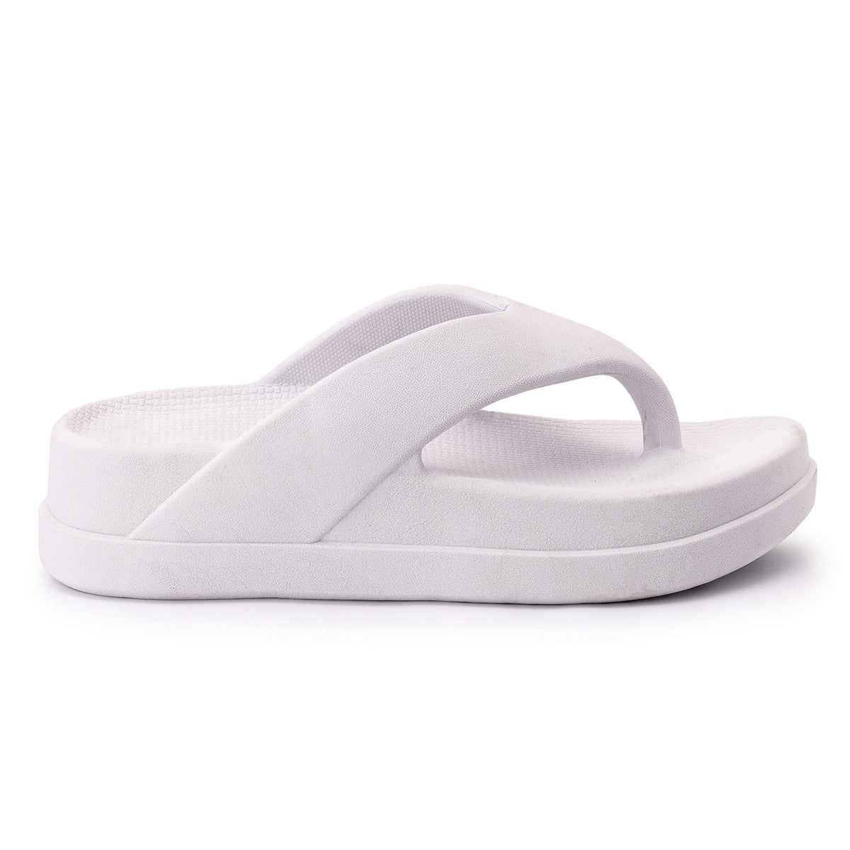 Chinelo Masculino Slide — Branco — vista lateral