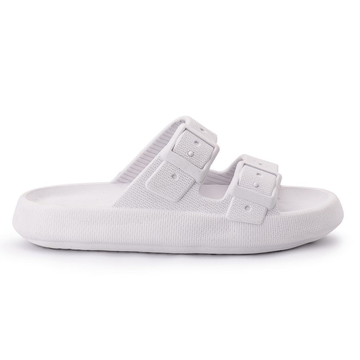 Chinelo Masculino Slide — Branco — vista lateral