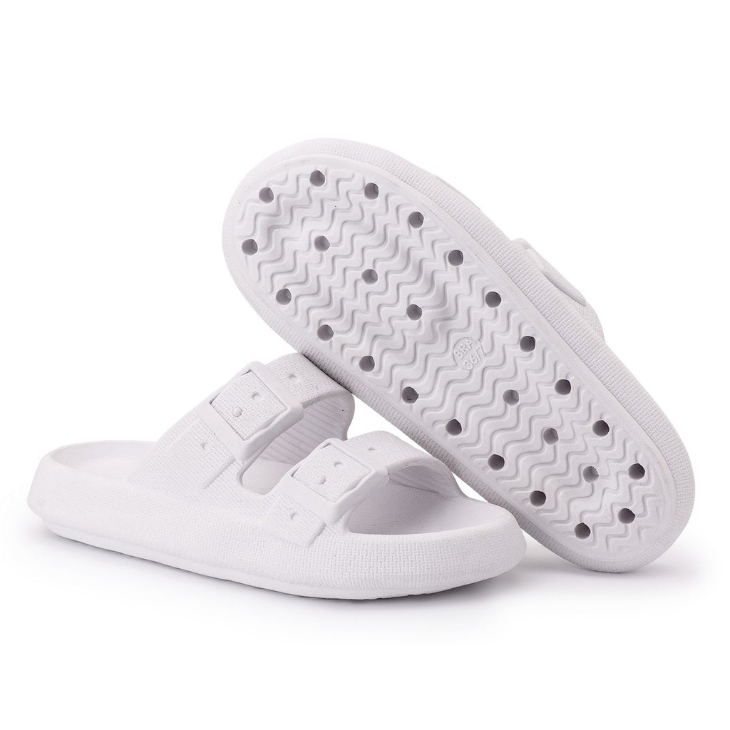Chinelo Masculino Slide — Branco — vista frontal