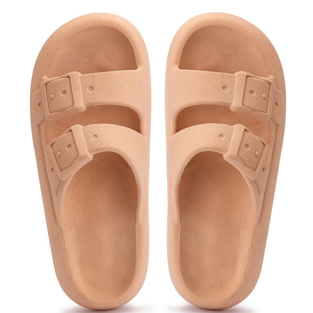 Chinelo Masculino Slide — Nude — vista superior