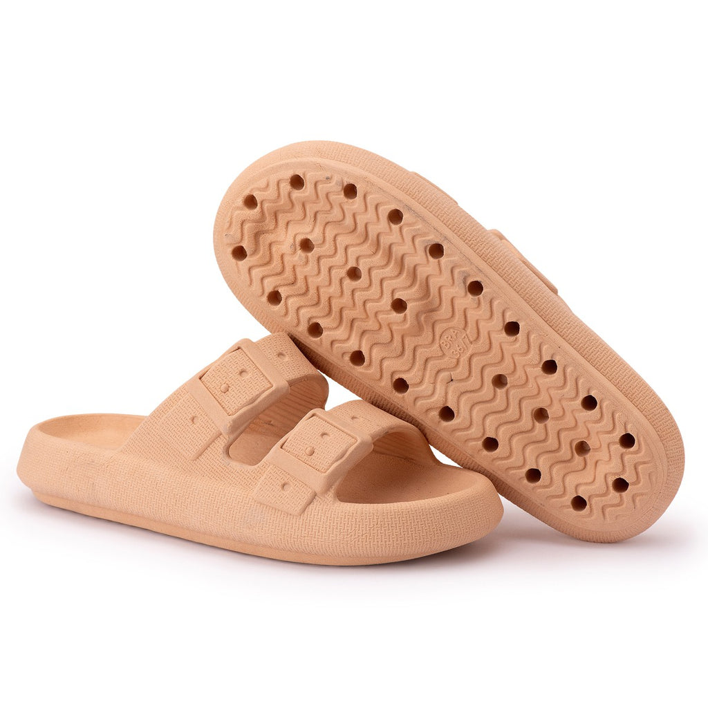 Chinelo Masculino Slide — Nude — vista frontal
