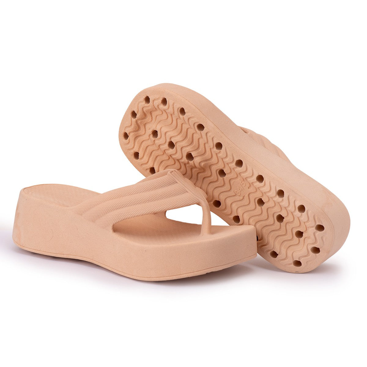 Chinelo Masculino Slide — Nude — vista superior