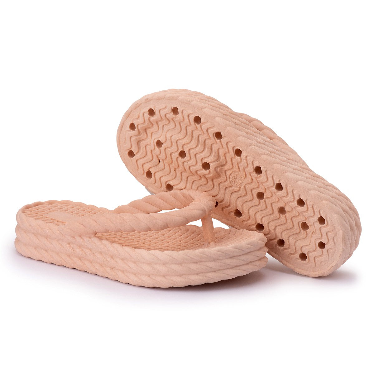 Chinelo Masculino Slide — Nude — vista superior