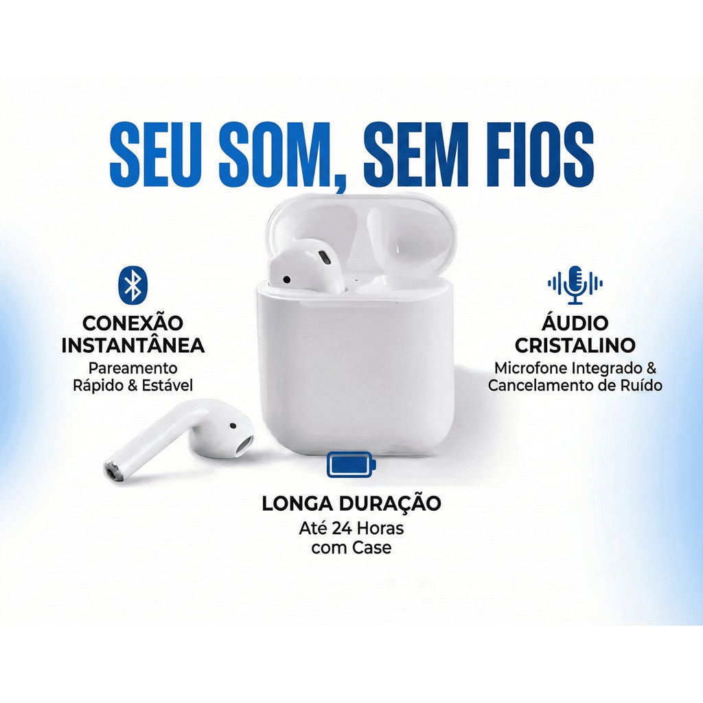 Fone Bluetooth Studio Sem Fio — Conexão Bluetooth Estável, Som Estéreo com Graves Definidos, Bateria de Longa Duração e Design Confortável, Ideal para Treino, Chamadas, Música e Uso no Dia a Dia