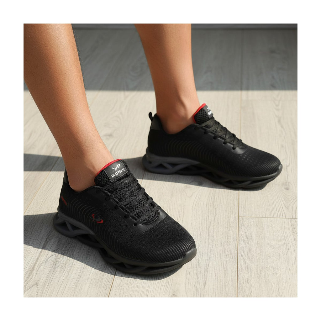Tênis Masculino Casual Esportivo — Preto — detalhe