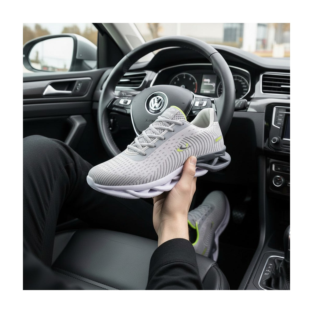 Tênis Masculino Casual Esportivo — Cinza — detalhe