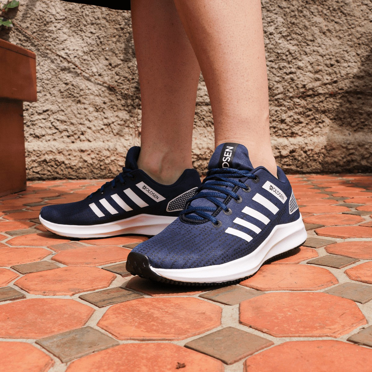 Tênis Masculino Casual Esportivo — Azul — vista superior
