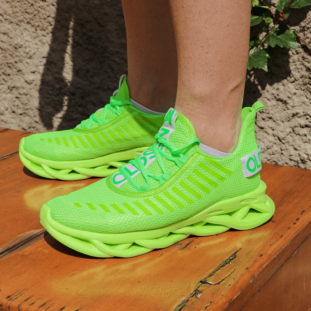 Tênis Masculino Casual Esportivo — Verde — vista superior