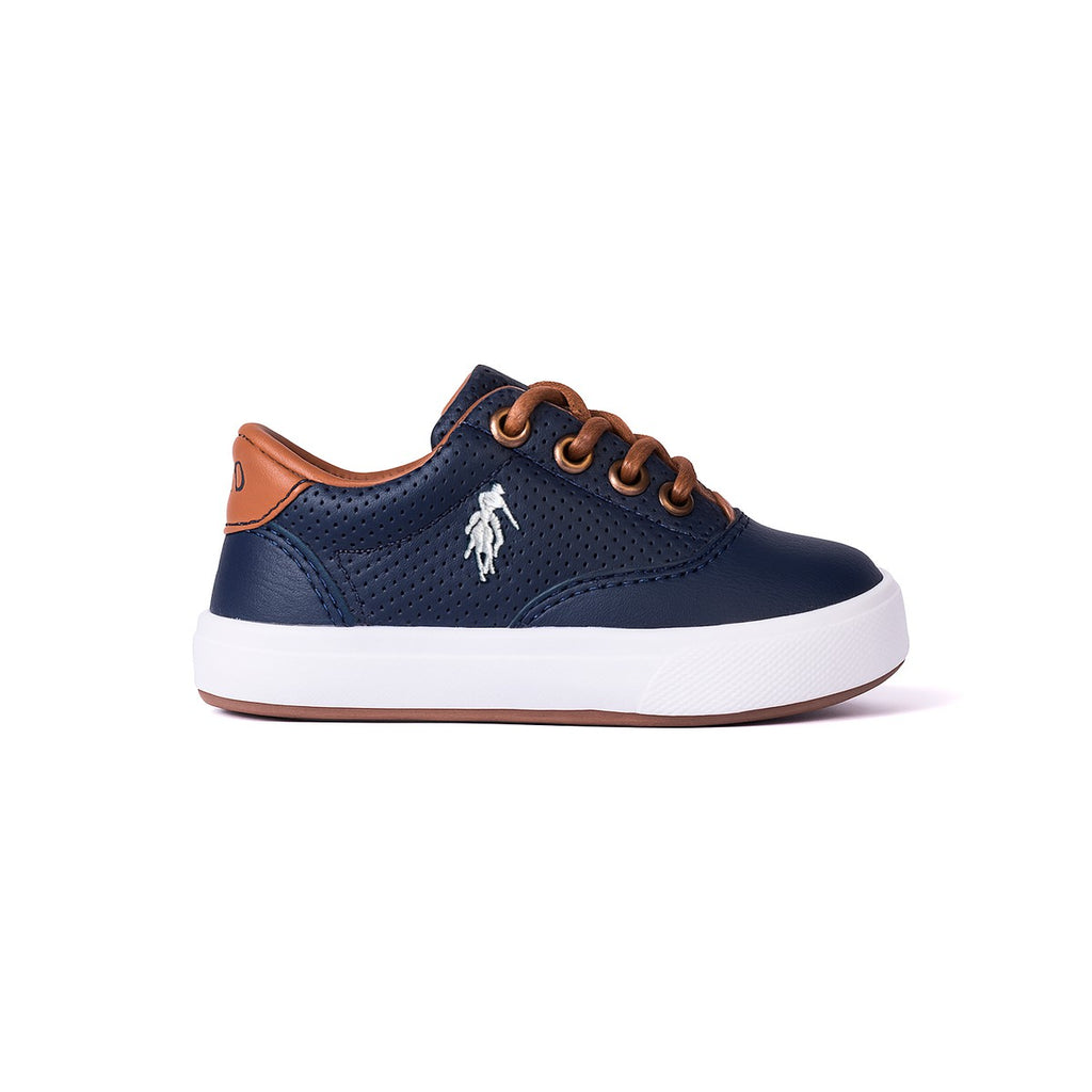 Sapatênis Infantil Polo Roma Marinho — Calçado Casual Confortável para Crianças, Solado Antiderrapante, Palmilha Macia e Cadarço Prático, Acabamento Premium Calçado Net, Ideal para Escola, Brincar e Passeios em Família