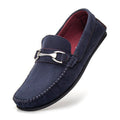 Mocassim Masculino com Fivela — Azul — vista lateral