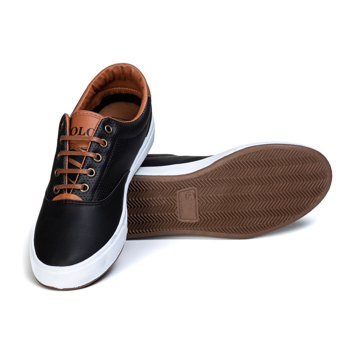 Sapatênis Masculino Casual — Preto — vista superior
