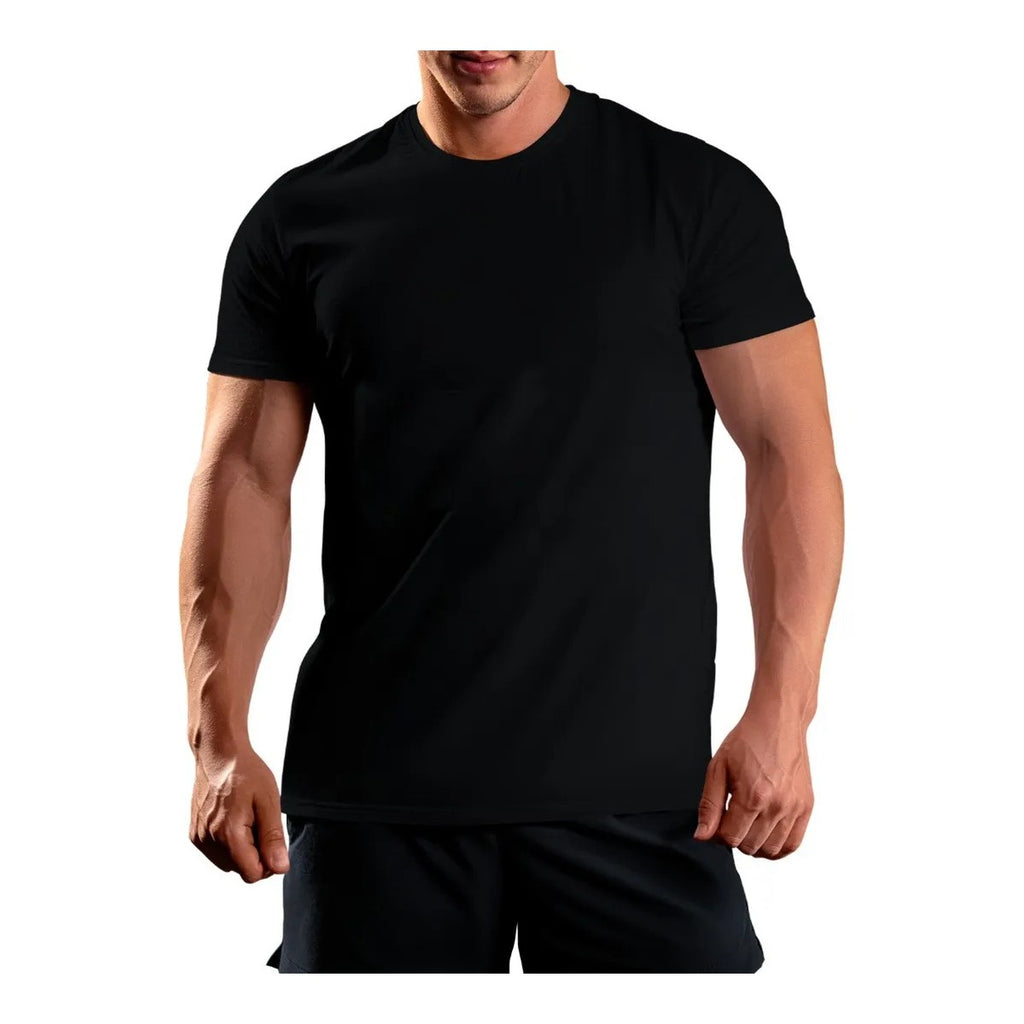 Camiseta Essenza Preto Básica Premium Unissex — Algodão Macio e Respirável, Gola Redonda Reforçada que Não Deforma e Modelagem Regular, Caimento Versátil e Confortável para o Dia a Dia, Combina com Qualquer Look