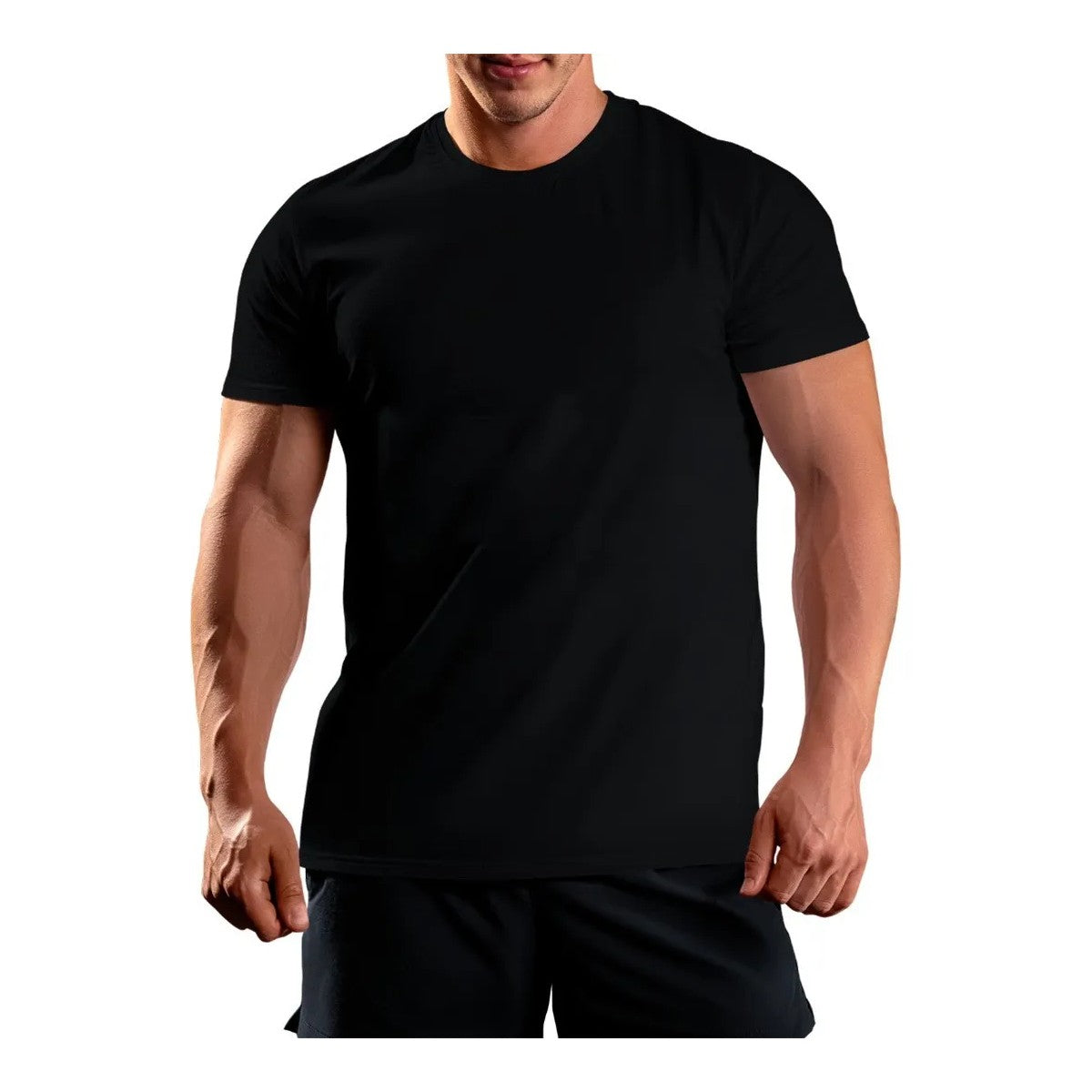 Camiseta Essenza Preto Básica Premium Unissex — Algodão Macio e Respirável, Gola Redonda Reforçada que Não Deforma e Modelagem Regular, Caimento Versátil e Confortável para o Dia a Dia, Combina com Qualquer Look