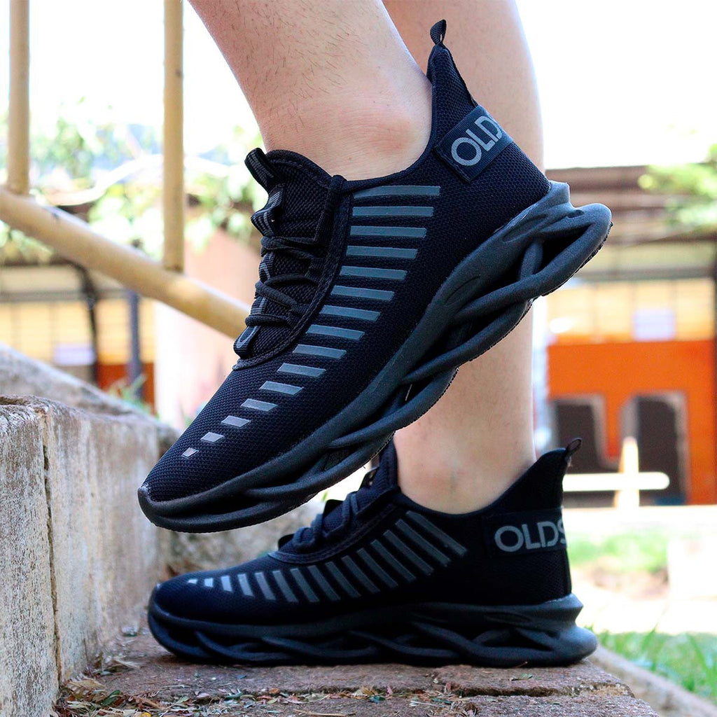 Tênis Masculino Casual Esportivo — Preto — vista superior
