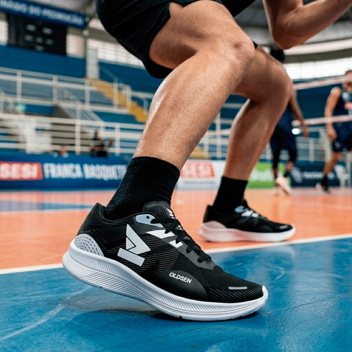 Tênis Masculino Casual Esportivo — Preto — vista frontal