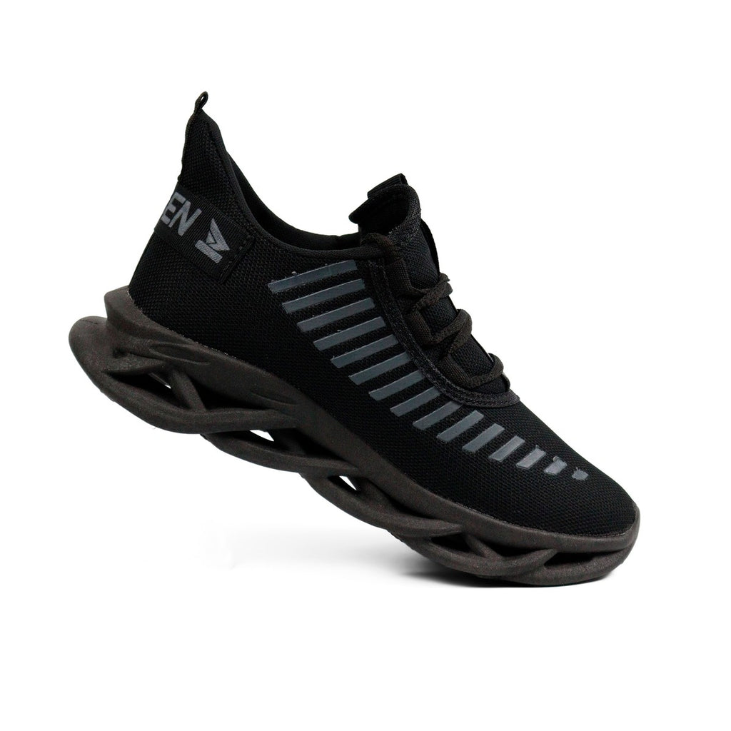 Tênis Masculino Casual Esportivo — Preto — vista lateral