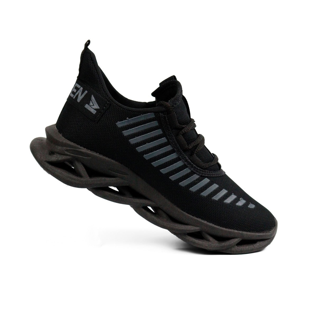Tênis Masculino Casual Esportivo — Preto — vista lateral