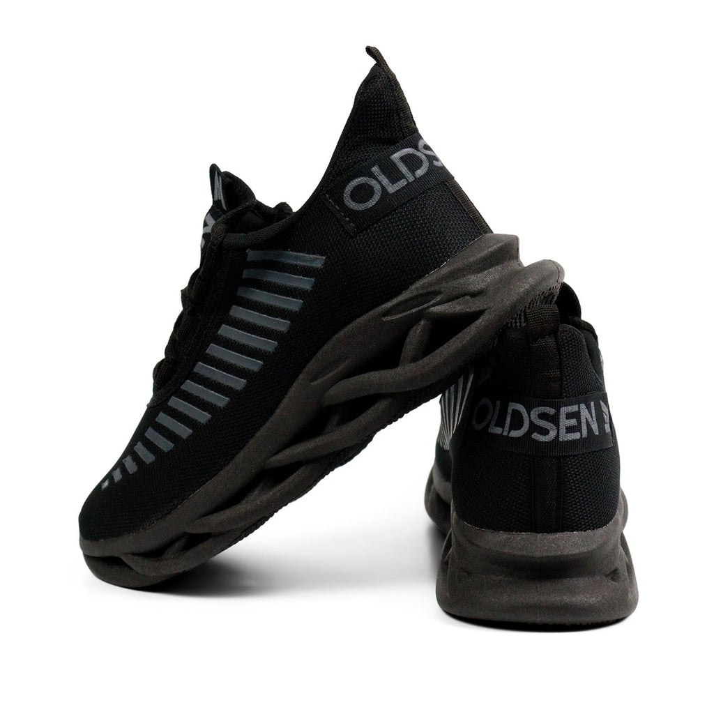 Tênis Masculino Casual Esportivo — Preto — detalhe