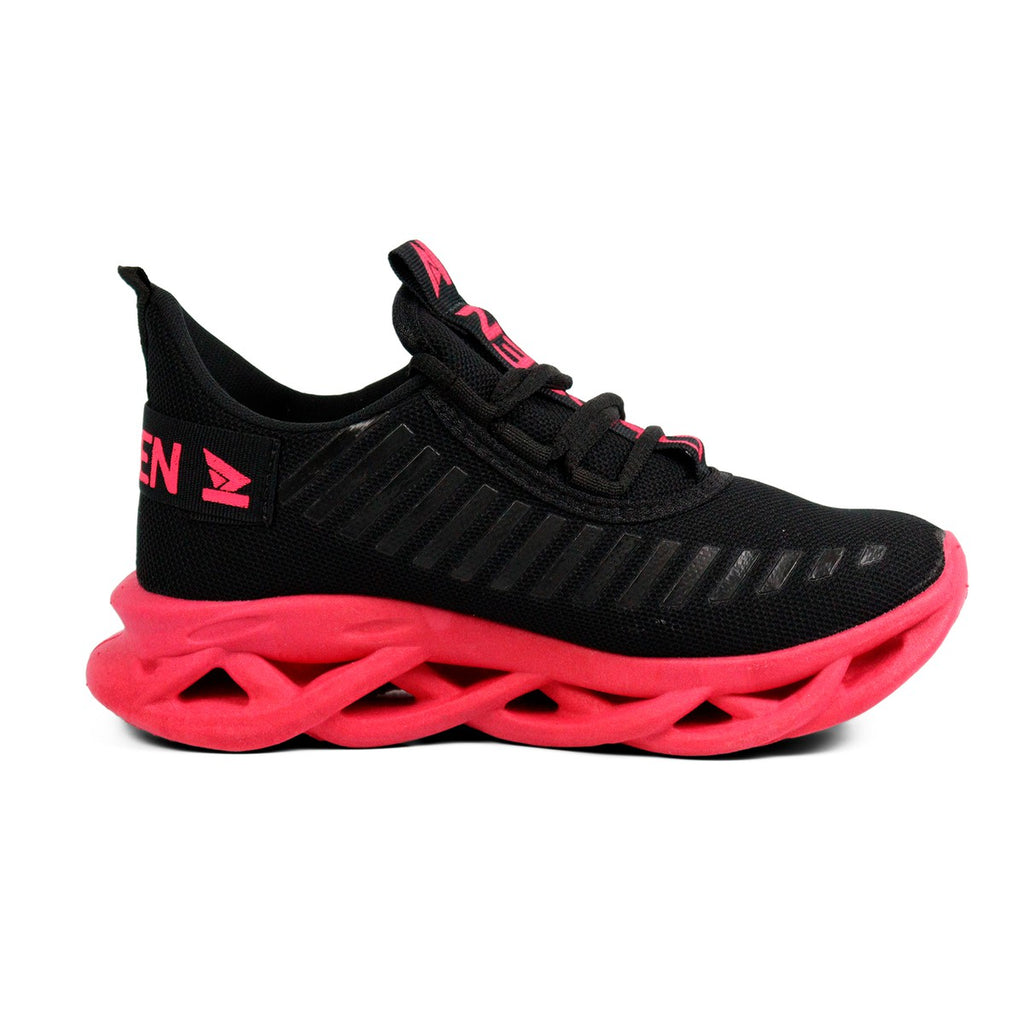 Tênis Feminino Casual Esportivo — Preto — detalhe