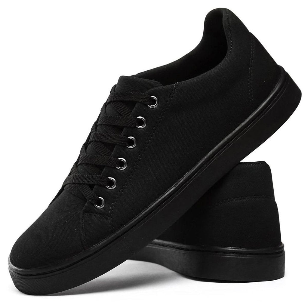 Sapatênis Masculino Casual — Preto — vista frontal