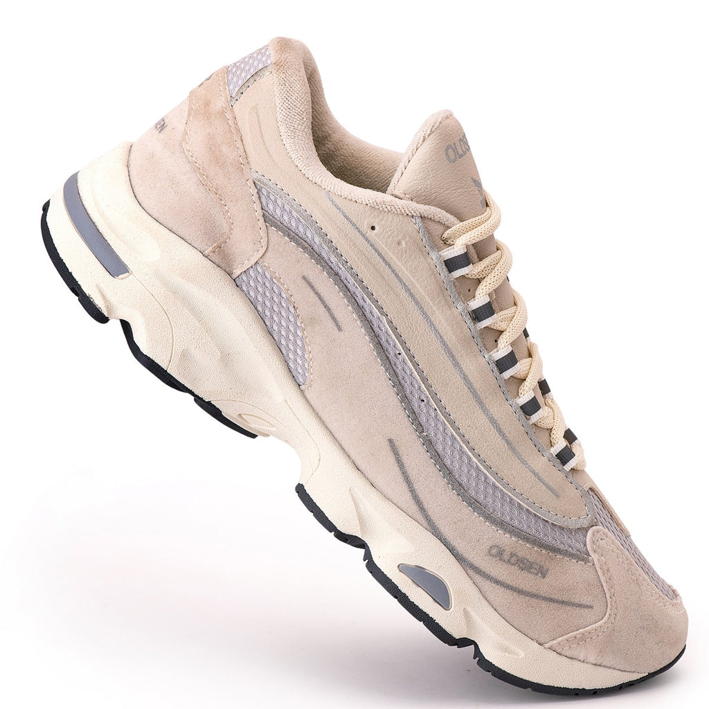 Tênis Masculino Casual Esportivo — Bege — vista lateral
