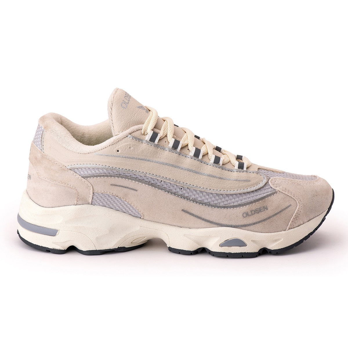 Tênis Masculino Casual Esportivo — Bege — detalhe