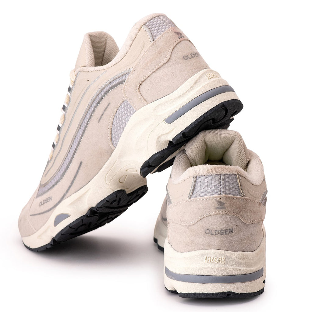 Tênis Masculino Casual Esportivo — Bege — vista superior